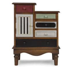 Multicolor 5-drawer Solid Wood Chest Provides Mutiple Storage Space Store and Minimize Clutter in your Living Space Living Room, Media Room