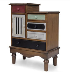 Multicolor 5-drawer Solid Wood Chest Provides Mutiple Storage Space Store and Minimize Clutter in your Living Space Living Room, Media Room