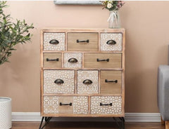 11-Drawer Chest Multi-Drawer Chest Will Make A Great Addition to your Home Decor. From Living Room to Entryway Multi-Sized Drawers