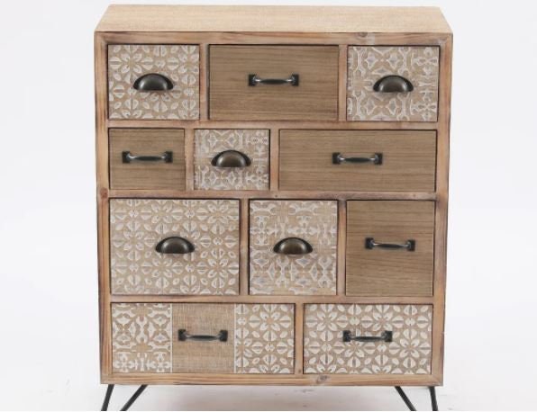 11-Drawer Chest Multi-Drawer Chest Will Make A Great Addition to your Home Decor. From Living Room to Entryway Multi-Sized Drawers