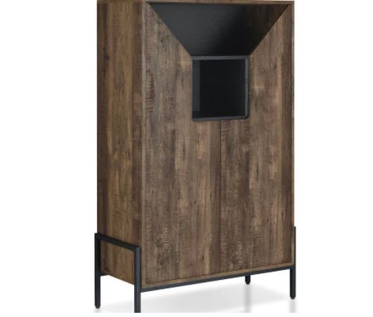 8-shelf Shoe Cabinet - Reclaimed Oak 4 Enclosed Shelves and 3 Storage Cubbies Enclosed Shelving Has 3 Adjustable Panels 1 Upper, Open Shelf