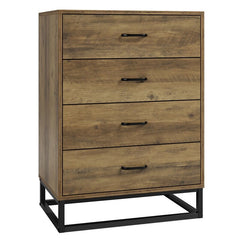 Rustic Brown Scot 4 Drawer Chest Perfect Addition for your Living Space, Which Can Provide More Vertical Storage Space
