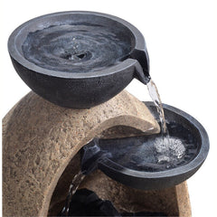 Resin Outdoor Tiered Bowls Fountain Freshen up Landscape and Patio Areas with Our Decorative Garden Water Fountain Design