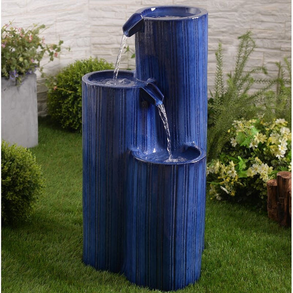 Ceramic Tiered Fountain Add this Fountain To Your Landscaping, Garden, Yard, Patio, Porch, Home Office, or Living Room