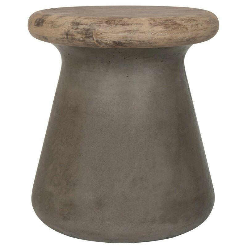 Dark Gray Drum End Table Every Sofa’s Sidekick, End Tables Keep TV Remotes and Beverages At Arm’s Perfect Pick for Any Modern Farmhouse