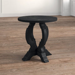 Orchard Black Pedestal End Table Making it the Ideal Size for Staging A Table Lamp and A Couple Books Beside your Sofa Or Armchair