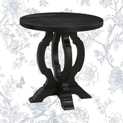 Orchard Black Pedestal End Table Making it the Ideal Size for Staging A Table Lamp and A Couple Books Beside your Sofa Or Armchair