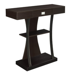 Console Table Add Contemporary Style to your Entryway or Hallway 3 Tiers of Shelving and 1 Drawer on Smooth Roller Slides