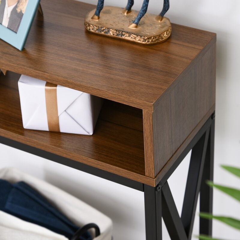 Console Table The End Table Provides A Space for Framed Photos, Potted Plants, A Collection of Keys, and Other Entryway