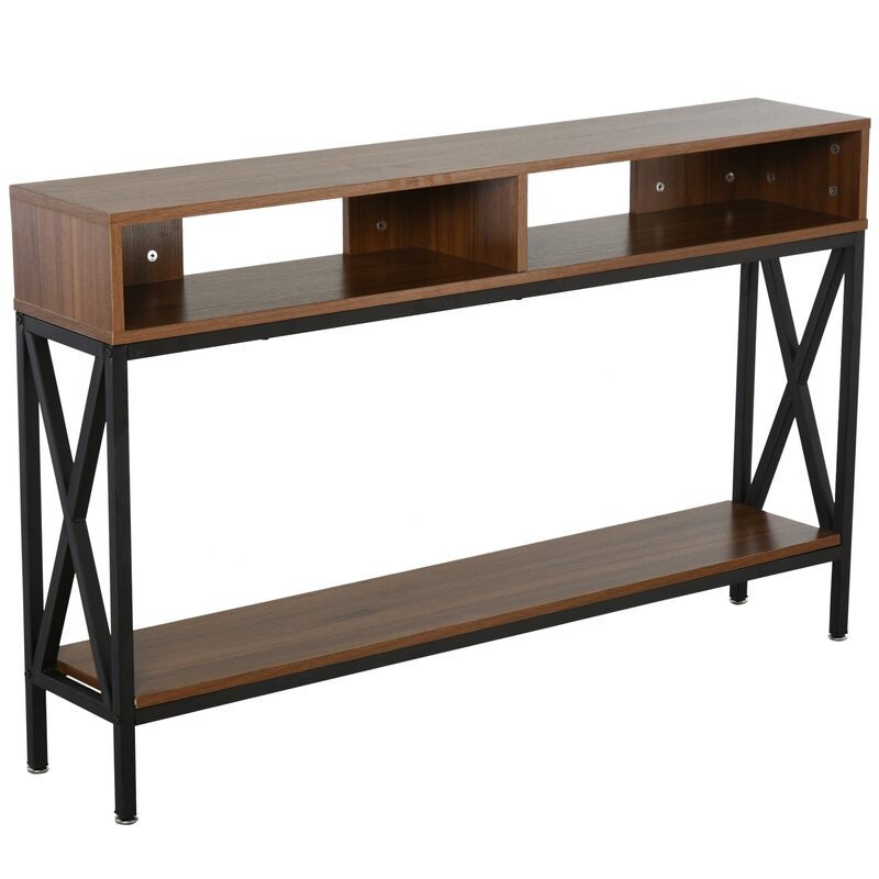 Console Table The End Table Provides A Space for Framed Photos, Potted Plants, A Collection of Keys, and Other Entryway