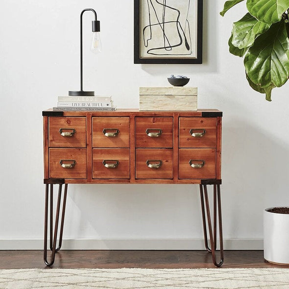 Console Table Can Be Used To Organize Office Materials, Crafting Supplies, Jewelry, and Much More Vintage Finish and Create A Charming