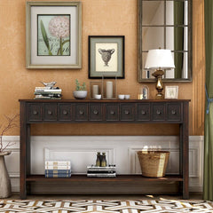 Console Table Two-Drawer Sizes for Storage Convenience this Side Console Table Features Two Small Drawers and Two Bigger Drawers