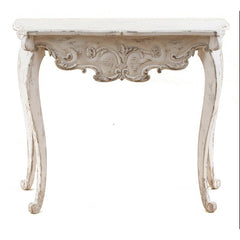 Console Table Adding the Vintage Entryway Table Distressed white Curved Legs with A Decorative Front and A Top with Soft Curved Edges