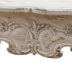 Console Table Adding the Vintage Entryway Table Distressed white Curved Legs with A Decorative Front and A Top with Soft Curved Edges