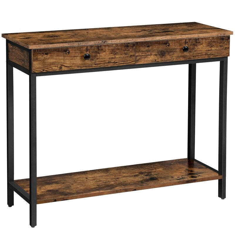 Console Table More Drawers Easy to Store your Keys, Mail, and Wallets. 2 Extra Drawers Under the Tabletop Give you Room to Hide