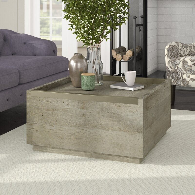 Mystic Oak Block Coffee Table Every Living Room Deserves A Beautiful Centerpiece. Give your Home A Touch of Modern Farmhouse