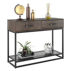 Console Table Additional Space to Place Ornaments, Containers, and More. This 2-Tier Rectangular Sofa Table Can Decorate your Entryway