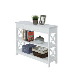 Console Table Offers Plenty of Room to Stow Away Entryway Essentials and Everyday Necessities. The X-Frame Side Panels and The Three Tiers
