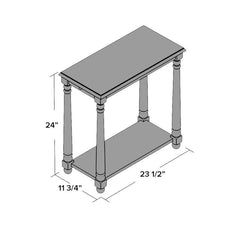 Mahogany End Table 2-Tiered End Table is an Understated Stage for Framed Photos and Objects That Are in The Den or Living Room