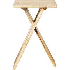 Natural Solid Wood Cross Legs End Table Perfect for This Multitasking Occasion Can Be Easily Stowed or Function As A Permanent End Table