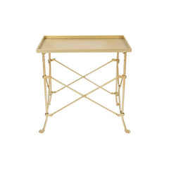 Gold Tray Top End Table Fashionable Design Makes It A Classy Addition To A Traditional Living Room, Dining Room, Or Office