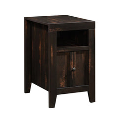 Char Pine End Table with Storage Perfet for Coffee Holder, Lamp Stand Great Addition to your Home Open Shelf for Easy Access to the Storage