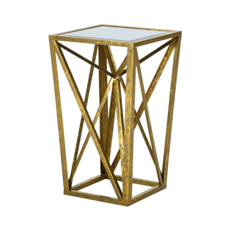 End Table Provides a Spot to Set Snacks, Magazines, and More Open and Angular Geometric Design Perfect for your Living Room