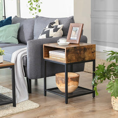 End Table A Spacious Compartment for Books, Tv Accessories, your Glasses, Or Plants with Adjustable Feet Nightstand Next to your Bed