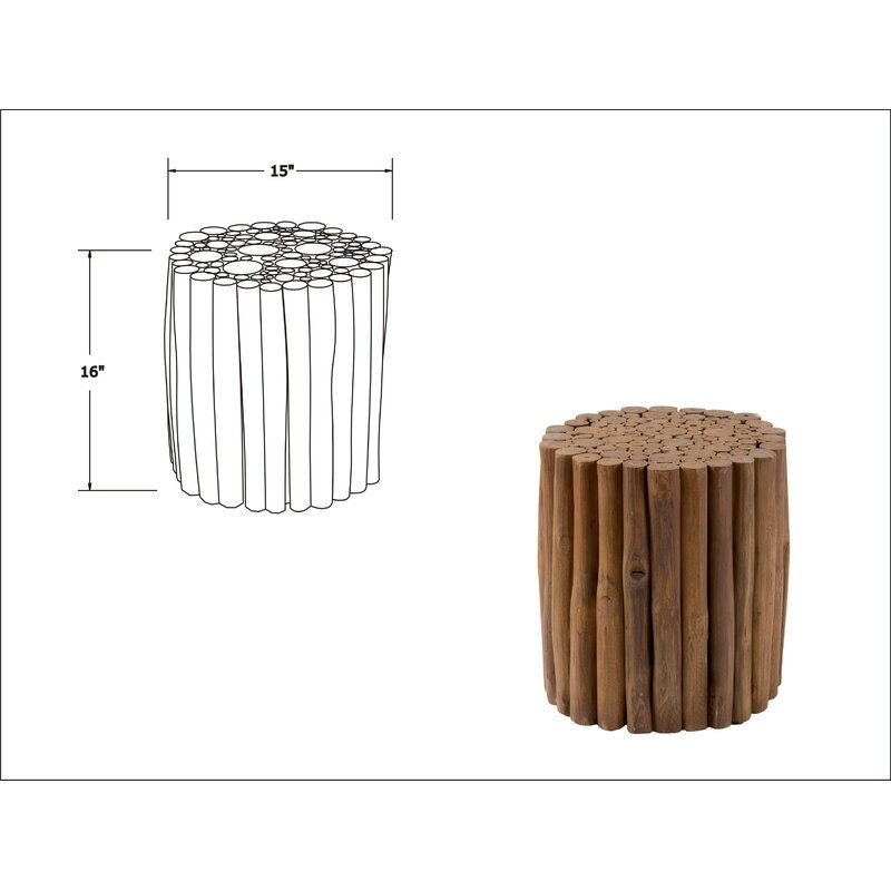 Solid Wood Pedestal End Table Tatyana Teak End Table Lends A Stunning Visual Accent to Any Room Coffee Table