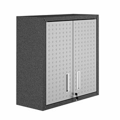 Set Floating Garage Storage Cabinet of 2 30" H x 30" W x 12" D Perfect for Stashing Away Tools and Accessories Without Taking up Floor Space