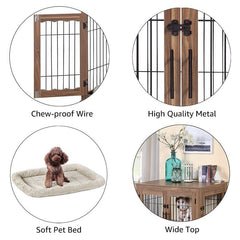 Pet Crate Perfect for A Small Size Dog Dual-Purpose Elegant Side Table, End Table, and Nightstand for More Storage Space