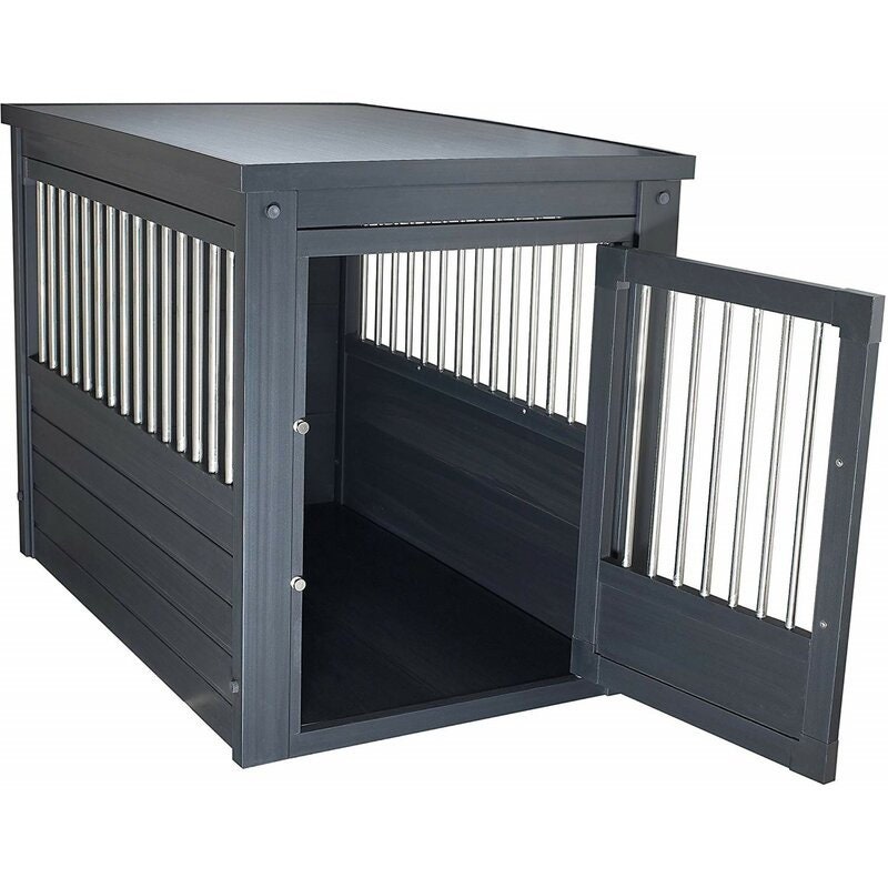 Espresso Pet Crate Accommodating Cats, Dogs, and Other Small Animals, this Crate is Perfect for Indoors Rust, Odor, Stain, and Rot-Resistant