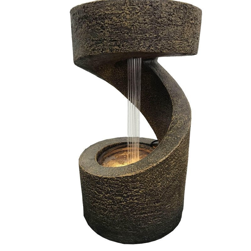 Resin Fountain with Light Add Charm and Elegance to your Home or Garden with this Exquisitely Designed Calming Sound of Water As Falls
