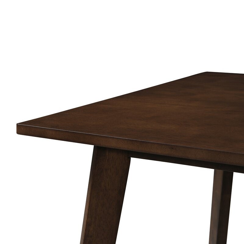 Walnut 47.25'' Dining Table Comfortably Seat Four in your Kitchen or Dining Nook Tapered Block Legs that Make it Easy to Blend