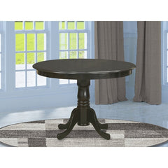 Cappuccino 42'' Solid Wood Pedestal Dining Table Enhance the Beauty Of Any Living Area or Kitchen Heavy-Duty Solid Wood