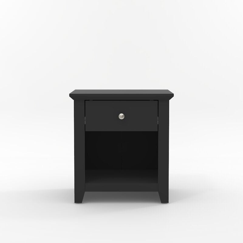 Matt Black Nightstand is Suitable to Place with your Alarm Clock and Dazzling Lamp Storage for you To Keep Bedside