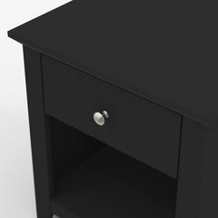 Matt Black Nightstand is Suitable to Place with your Alarm Clock and Dazzling Lamp Storage for you To Keep Bedside