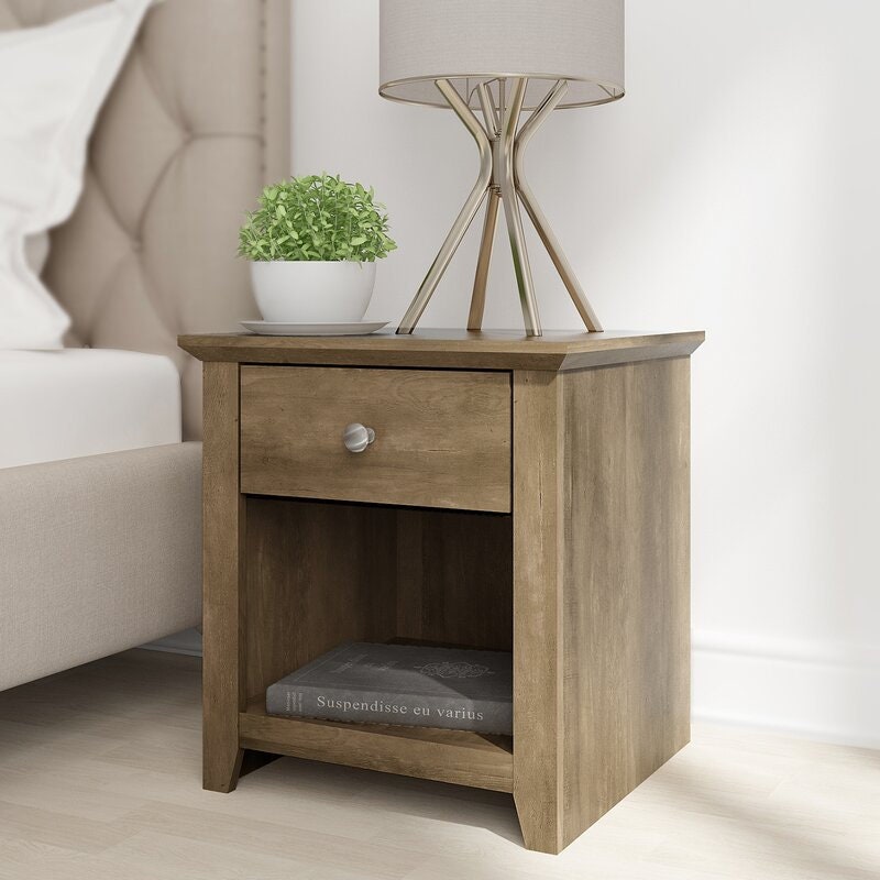 Knotty Oak Nightstand is Suitable to Place with your Alarm Clock and Dazzling Lamp Storage for you To Keep Bedside