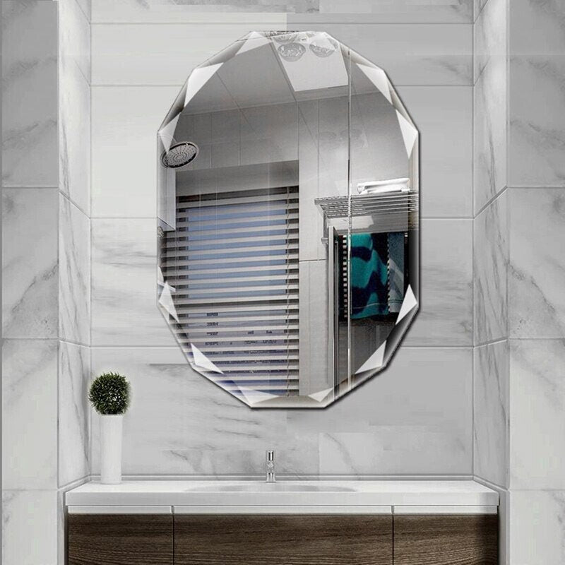 28" x 20" Glam Bathroom Mirror This Mirror Can Be Mounted Both Vertically Or Horizontal, Perfect for Over The Bathroom