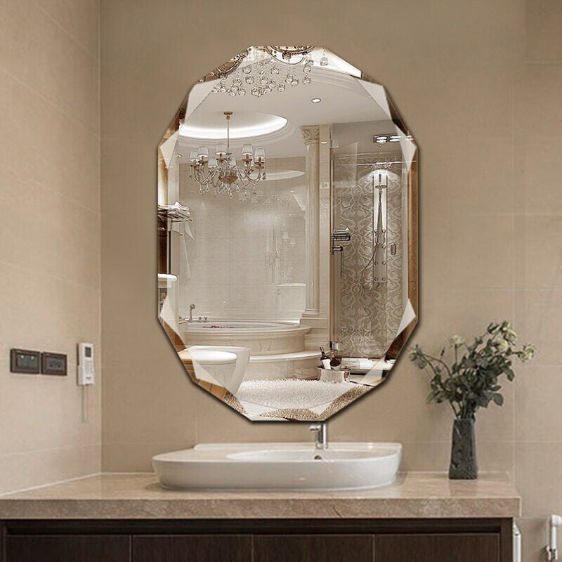28" x 20" Glam Bathroom Mirror This Mirror Can Be Mounted Both Vertically Or Horizontal, Perfect for Over The Bathroom