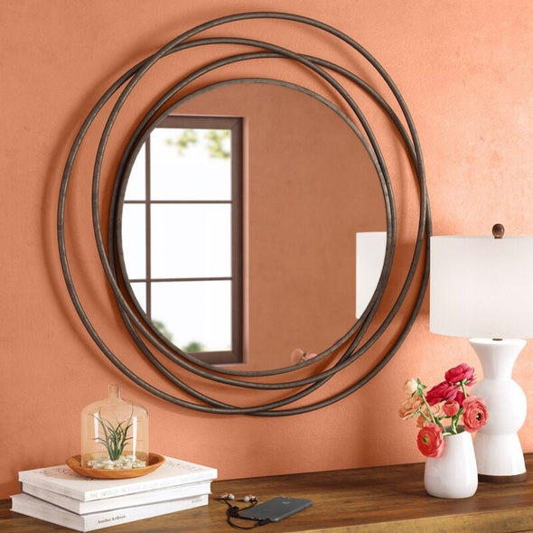 Gray Modern & Contemporary Accent Mirror Add Some Elegance To your Entryway, Lobby, Living Room, Or Bedroom Decorating your Home