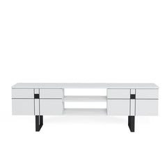 White TV Stand for TVs up to 75" For Living Room and Entertainment Areas Perfect for your Tv Stand