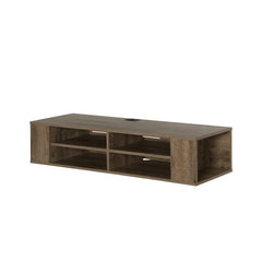 Weathered Oak TV Stand for TVs up to 55" This Modern-Looking Wall-Mount Media Console Will Open up your Living Room Space