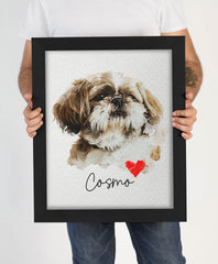 Pet painting, pet portrait, custom pet portrait, custom dog portrait, custom watercolor portrait, dog art, dog watercolor, dog painting