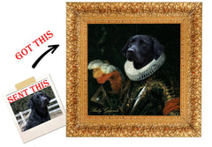 Custom pet portrait, royal pet portrait, christmas gift pet regal, dog portrait, pet loss gift, last minute gift,  framed horizontal poster