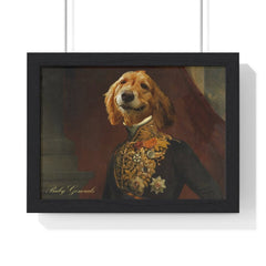 Custom pet portrait, royal pet portrait, christmas gift pet regal, dog portrait, pet loss gift, last minute gift,  framed horizontal poster