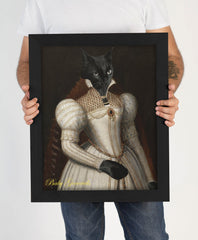Custom pet portrait, royal pet portrait, christmas gift pet regal, dog portrait, pet loss gift, last minute gift,  framed horizontal poster