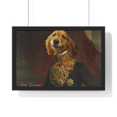 Custom pet portrait, royal pet portrait, christmas gift pet regal, dog portrait, pet loss gift, last minute gift,  framed horizontal poster