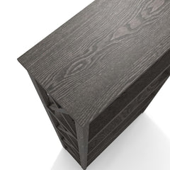 Dark Gray Standard Bookcase Modern Style and Display Space Five Shelves for Displaying Treasured Trinkets, Books, and More