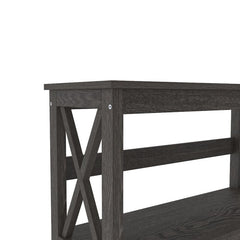 Dark Gray Standard Bookcase Modern Style and Display Space Five Shelves for Displaying Treasured Trinkets, Books, and More